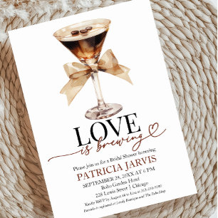 Espresso Martini Love Is Brewing Brautparty Einladung