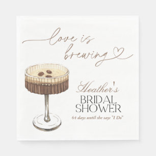 Espresso Martini Love Is Brewing Brautparty Serviette
