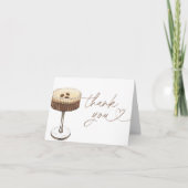 Espresso Martini Love Is Brewing Bridal Shower  Dankeskarte (Vorderseite)