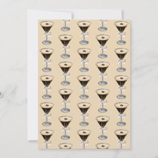 Espresso Martini Love is Brewing Bridal Shower Einladung (Rückseite)