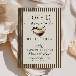 Espresso Martini Love Is Brewing Bridal Shower Einladung