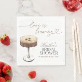 Espresso Martini Love Is Brewing Bridal Shower  Serviette (Beispiel)