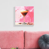 Espresso Martini mit Coffee Boans Leinwand (Insitu (Wohnzimmer))