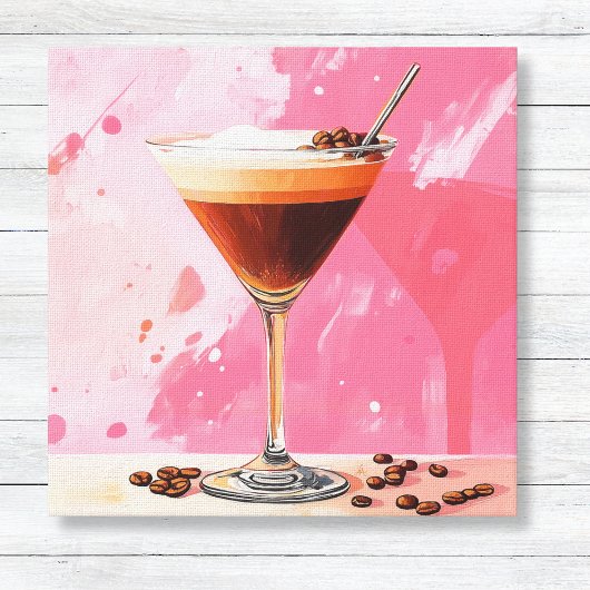 Espresso Martini mit Coffee Boans Leinwand