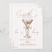 Espresso Martini Mocha Mousse Brautparty Einladung (Vorne/Hinten)