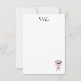 Espresso Martini Monogram Stationery Dankeskarte