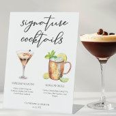 Espresso Martini Moskauer Mule Cocktail Hochzeitsm Sockelschild