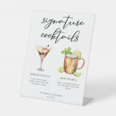 Espresso Martini Moskauer Mule Cocktail Hochzeitsm Sockelschild (Vorderseite)