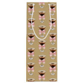 Espresso Martini Muster Geschenktüte Für Weinflaschen (Rückseite)