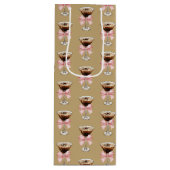 Espresso Martini Muster Geschenktüte Für Weinflaschen (Vorderseite)