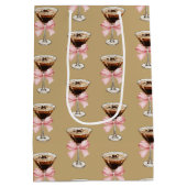Espresso Martini Muster Mittlere Geschenktüte (Rückseite)
