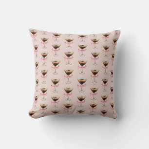 Espresso Martini Muster Pink Kissen