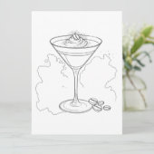 Espresso Martini Paint and Sip Pictures Einladung (Stehend Vorderseite)