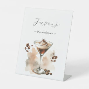 Espresso Martini Party Geschenke Schild