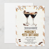 Espresso Martini party invitation Einladung (Vorne/Hinten)