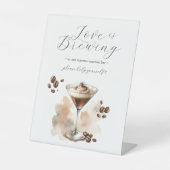 Espresso Martini Party Tabletop Zeichen Sockelschild (Vorderseite)