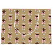 Espresso Martini Pattern Große Geschenktüte (Vorderseite)
