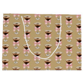 Espresso Martini Pattern Große Geschenktüte (Rückseite)