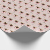 Espresso Martini Pattern Pink Geschenkpapier (Ecke)