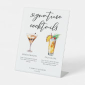 Espresso Martini Pina Colada Cocktails Menü Sockelschild (Vorderseite)