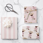 Espresso Martini Pink Bow Feminine Geschenkpapier Set<br><div class="desc">Die perfekte Geschenkpackung für ein Party, eine Dusche oder ein Fest mit einem Espressomartini-Thema, dieses feminine Design verfügt über hohe Martini-Brillen, gefüllt mit Espresso martini und mit einem rosa Chiffonbogen gebunden. Ein koordinierendes Blatt Papier mit rosa und elfenbeinbeige Streifen fügt dem Set Abwechslung hinzu. Es ist ein lustiges Design für...</div>