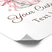 Espresso Martini Pink Coquette Bow Custom Sign Poster (Ecke)