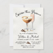 Espresso Martini Prosecco Engagement Party Einladung (Vorderseite)