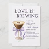 Espresso Martini QR Code Registry Bridal Shower Einladung (Vorderseite)