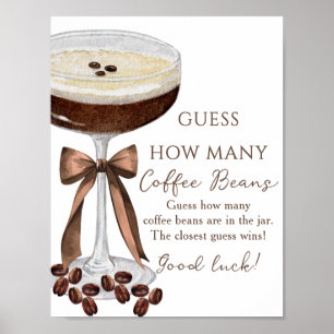 Espresso Martini Rate mal wie viele Brautparty-Spi Poster