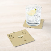 Espresso Martini Rechteckiger Pappuntersetzer (Vor Ort)