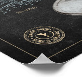 Espresso Martini Recii Chalkboard Cocktail Art Col Poster (Ecke)