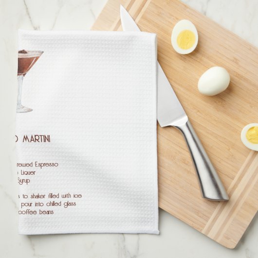 Espresso Martini Recipe Geschirrtuch (Viertel Falte)