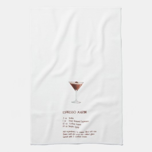 Espresso Martini Recipe Geschirrtuch (Vertikal)