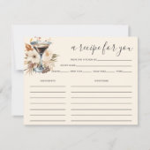 Espresso Martini Reecipe Card Brautparty Einladung (Vorderseite)