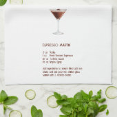 Espresso Martini Rezept Geschirrtuch (Gefaltet)