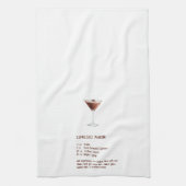 Espresso Martini Rezept Geschirrtuch (Vertikal)