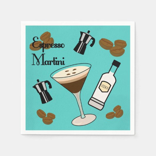 Espresso Martini Serviette (Vorderseite)