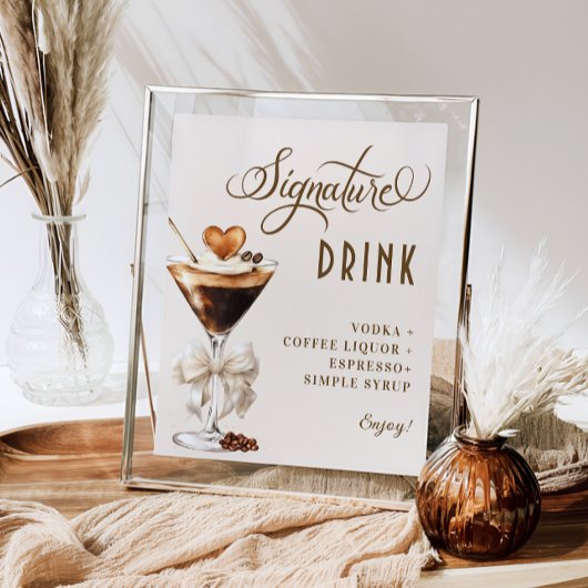 Espresso Martini Signature Cocktail Poster