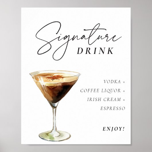 Espresso Martini Signature Drink Poster (Vorne)
