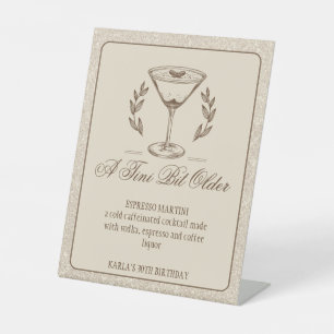 Espresso Martini Signature Drink Sockelschild