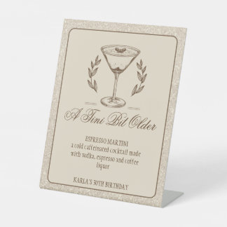 Espresso Martini Signature Drink Sockelschild