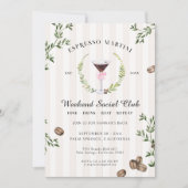 Espresso Martini Sozialclub | JUNGGESELINNEN-ABSCH Einladung (Vorderseite)