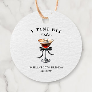Espresso Martini Tini Bit Ältere Geburtstagsparty Geschenkanhänger