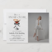 Espresso Martini Tini Bit Älteres Foto Einladung (Vorderseite)