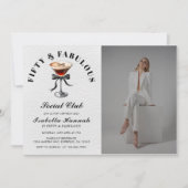 Espresso Martini Tini Bit Older 50thBirthday Photo Einladung (Vorderseite)