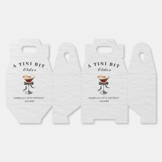 Espresso Martini Tini Bit Older Birthday Party Geschenkschachtel (Ungeklappt)
