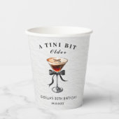 Espresso Martini Tini Bit Older Birthday Party Pappbecher (Vorderseite)