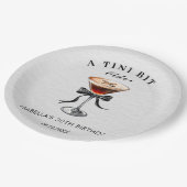 Espresso Martini Tini Bit Older Birthday Party Pappteller (Schrägansicht)