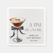 Espresso Martini Tini Bit Older Birthday Party Serviette (Vorderseite)