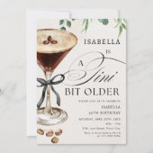 Espresso Martini Tini Bit Older Cocktail Geburtsta Einladung (Vorderseite)